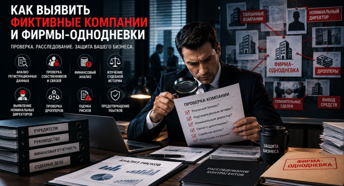 Как выявить фиктивные компании и фирмы-однодневки.